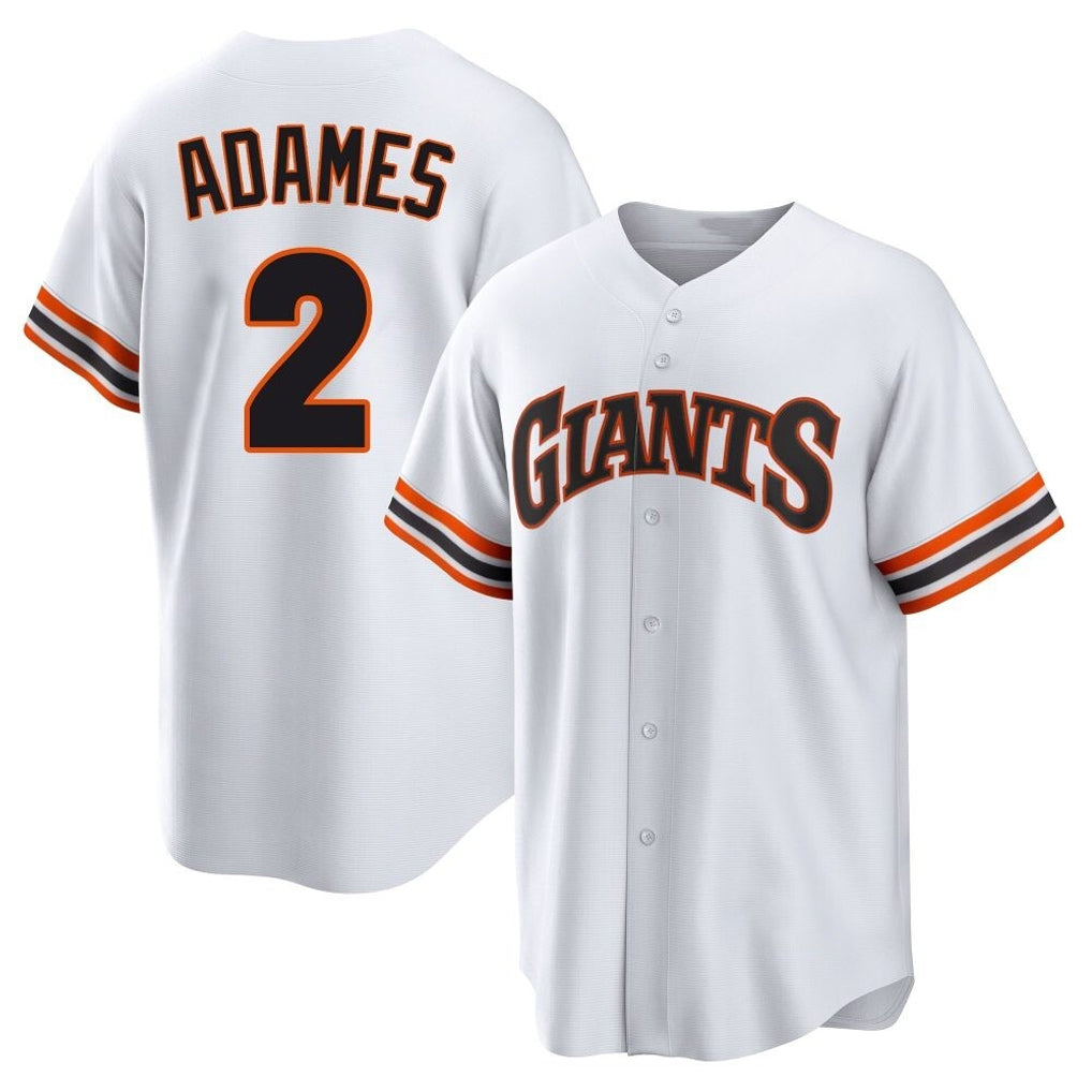 Trusc SF.Giants #2 Willy Adames Player White Home Game Stitched Jerseys