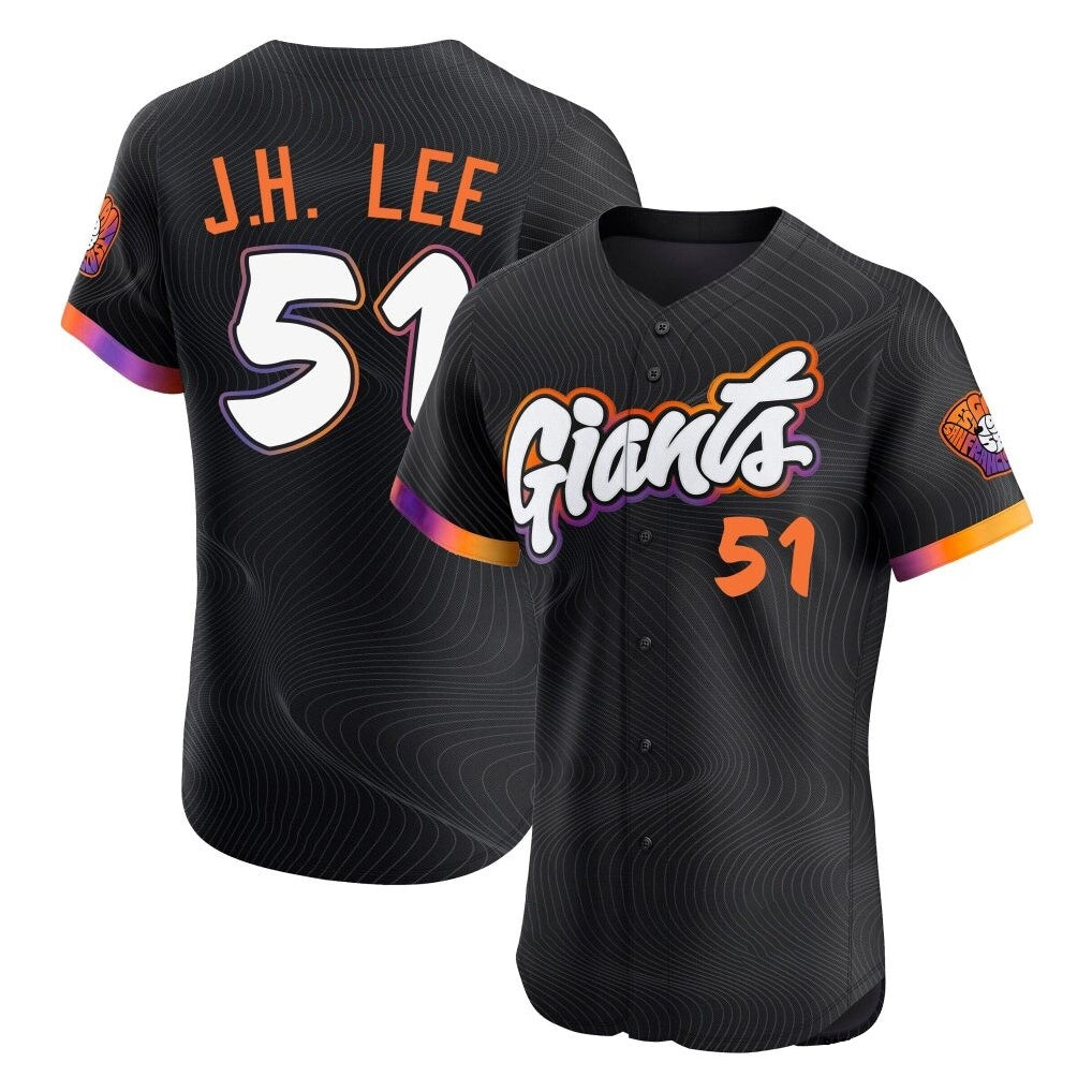 Trusc SF.Giants #51 Jung Hoo Lee Player Black 2025 City Connect Home Limited Elite Stitched Jerseys