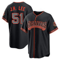Trusc SF.Giants #51 Jung Hoo Lee Player  Black Alternate Limited Stitched Jerseys
