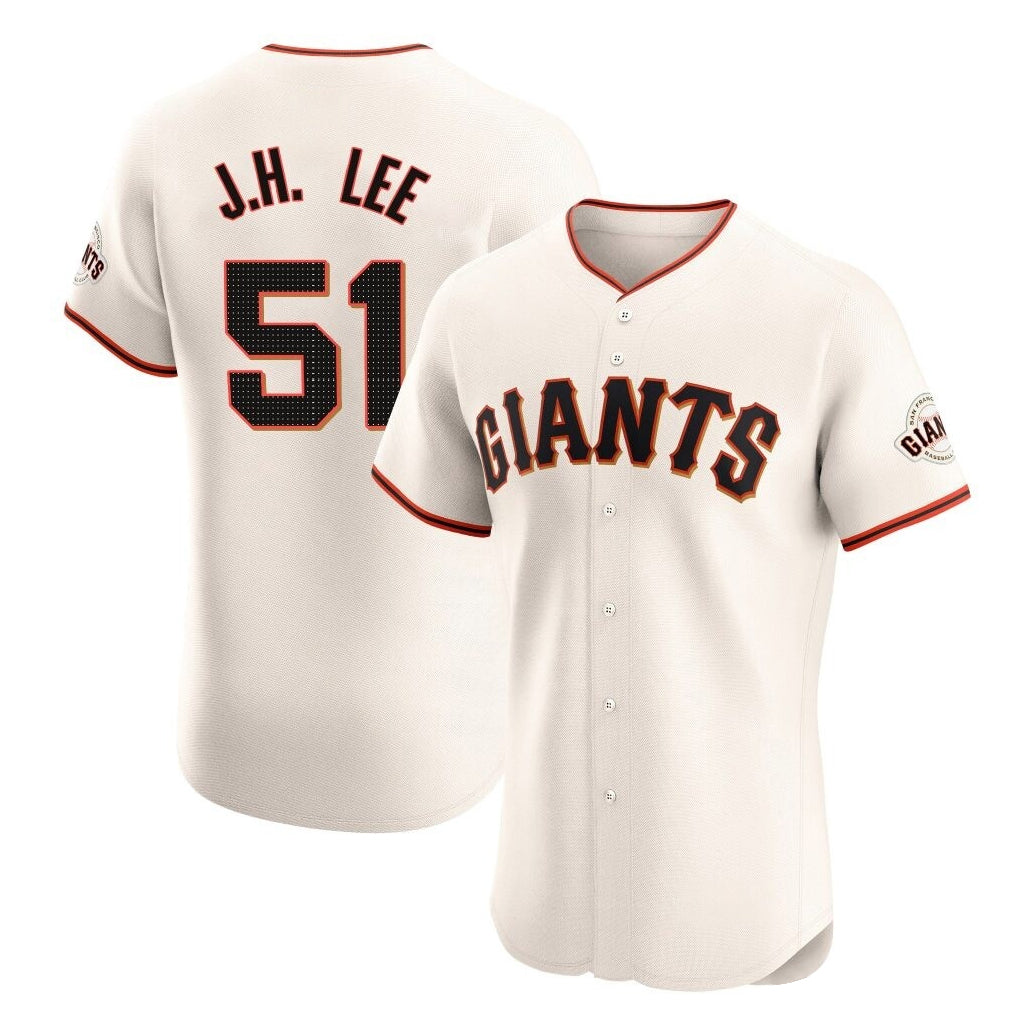 Trusc SF.Giants #51 Jung Hoo Lee Player Cream Home Limited Elite Stitched Jerseys