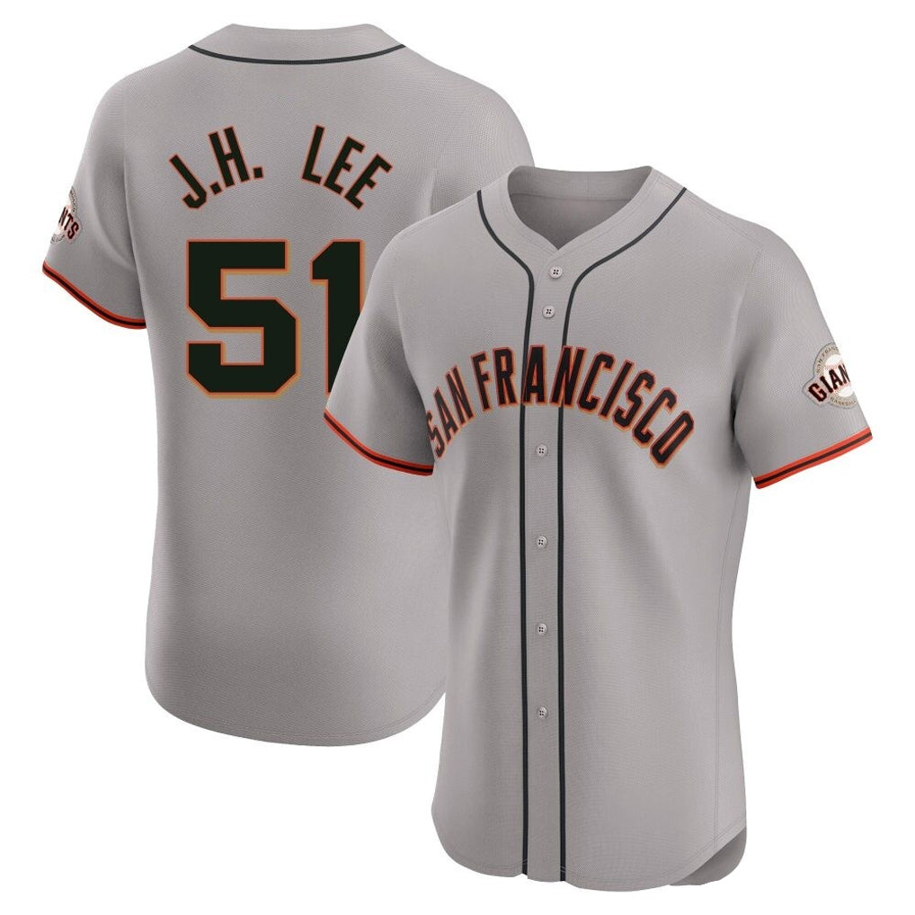 Trusc SF.Giants #51 Jung Hoo Lee Player Gray Home Limited Elite Stitched Jerseys