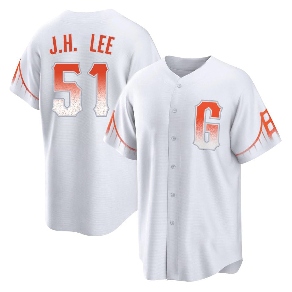Trusc SF.Giants #51 Jung Hoo Lee Player White City Connect Home Game Stitched Jerseys