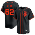 Trusc SF.Giants #62 Logan Webb Player Black Home Limited Stitched Jerseys