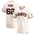 Trusc SF.Giants #62 Logan Webb Player Cream Home Limited Elite Stitched Jerseys