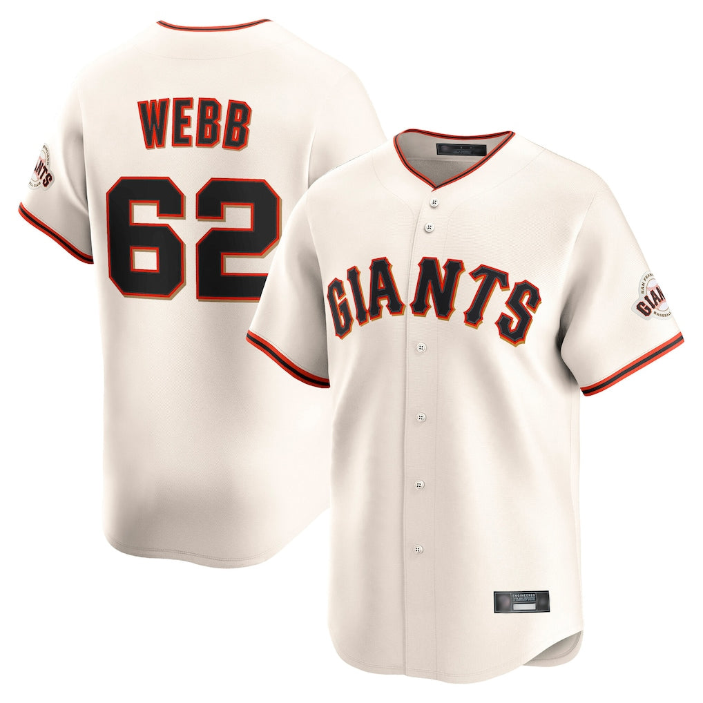Trusc SF.Giants #62 Logan Webb Player Cream Home Limited Stitched Jerseys