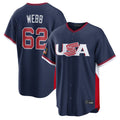 Trusc SF.Giants #62 Logan Webb Player Navy USA 2026 World Classic Road Limited Stitched Jerseys