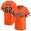 Trusc SF.Giants #62 Logan Webb Player Orange Home Game T-shirt Stitched Jerseys
