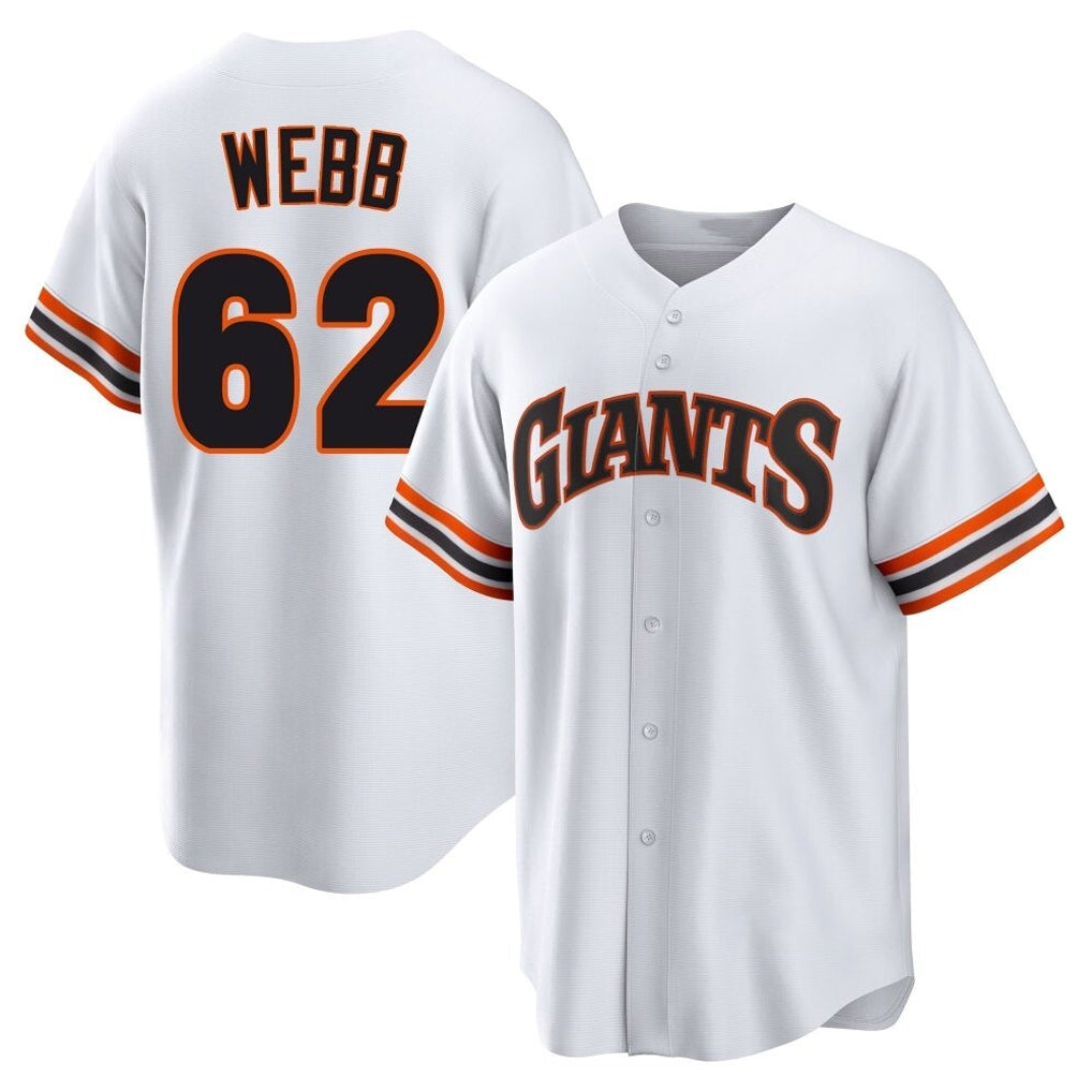 Trusc SF.Giants #62 Logan Webb Player White Home Game Stitched Jerseys