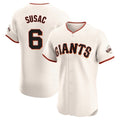 Trusc SF.Giants #6 Daniel Susac Player Cream Home Limited Elite Stitched Jerseys