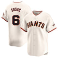Trusc SF.Giants #6 Daniel Susac Player Cream Home Limited Stitched Jerseys