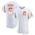 Trusc SF.Giants #6 Daniel Susac Player White City Connect Home Limited Elite Stitched Jerseys