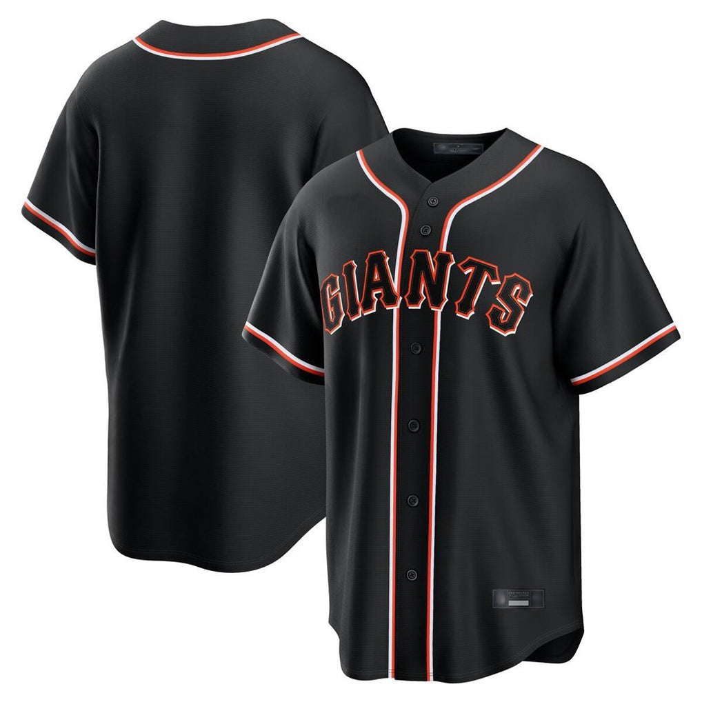 Trusc SF.Giants Blank Player Black Fashion Home Game Stitched Jerseys