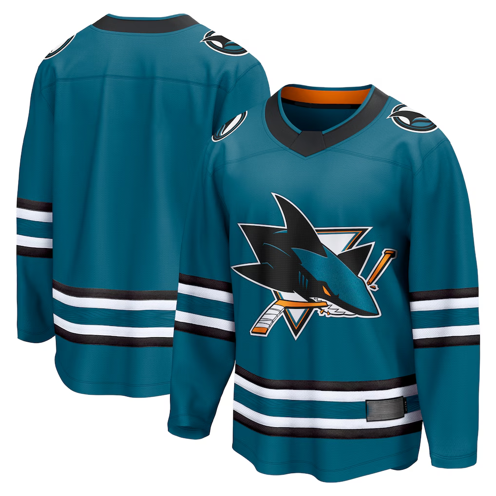 Trusc S.Jose Sharks Teal Home Breakaway Jerseys