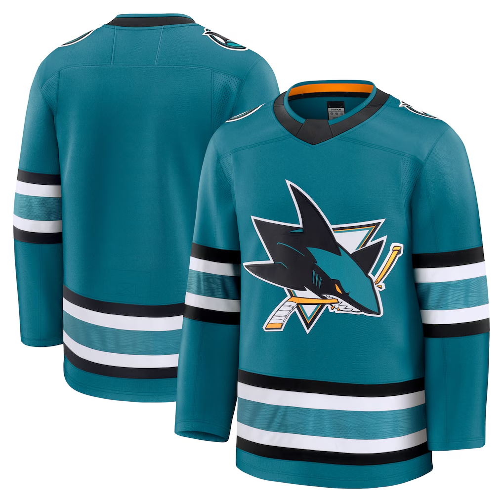 Trusc S.Jose Sharks Teal Home Premium Jerseys
