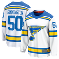 Trusc St.L.Blues #50 Jordan Binnington White Away Breakaway Player Jerseys