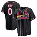 Trusc St. Louis Cardinals #0 Masyn Winn Player Black Carbon Fashio Game Stitched Jerseys