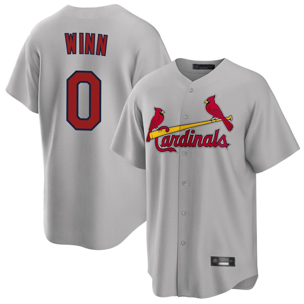 Trusc St. Louis Cardinals #0 Masyn Winn Player Gray Home Game Stitched Jerseys