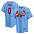 Trusc St. Louis Cardinals #0 Masyn Winn Player Light Blue  Home Game Stitched Jerseys
