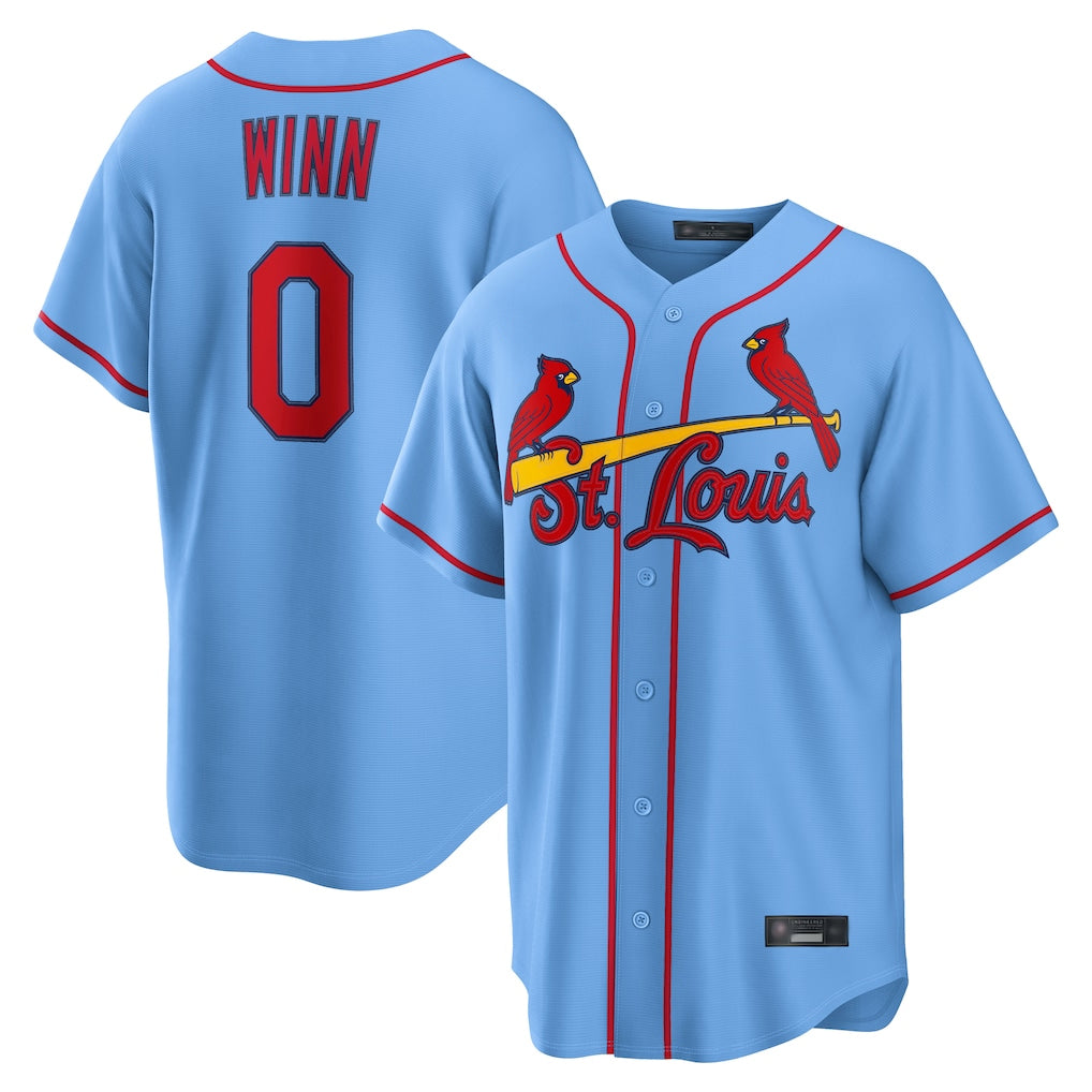 Trusc St. Louis Cardinals #0 Masyn Winn Player Light Blue  Home Game Stitched Jerseys