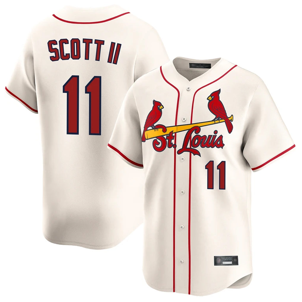 Trusc St. Louis Cardinals #11 Victor Scott II Player Cream Home Limited Stitched Jerseys