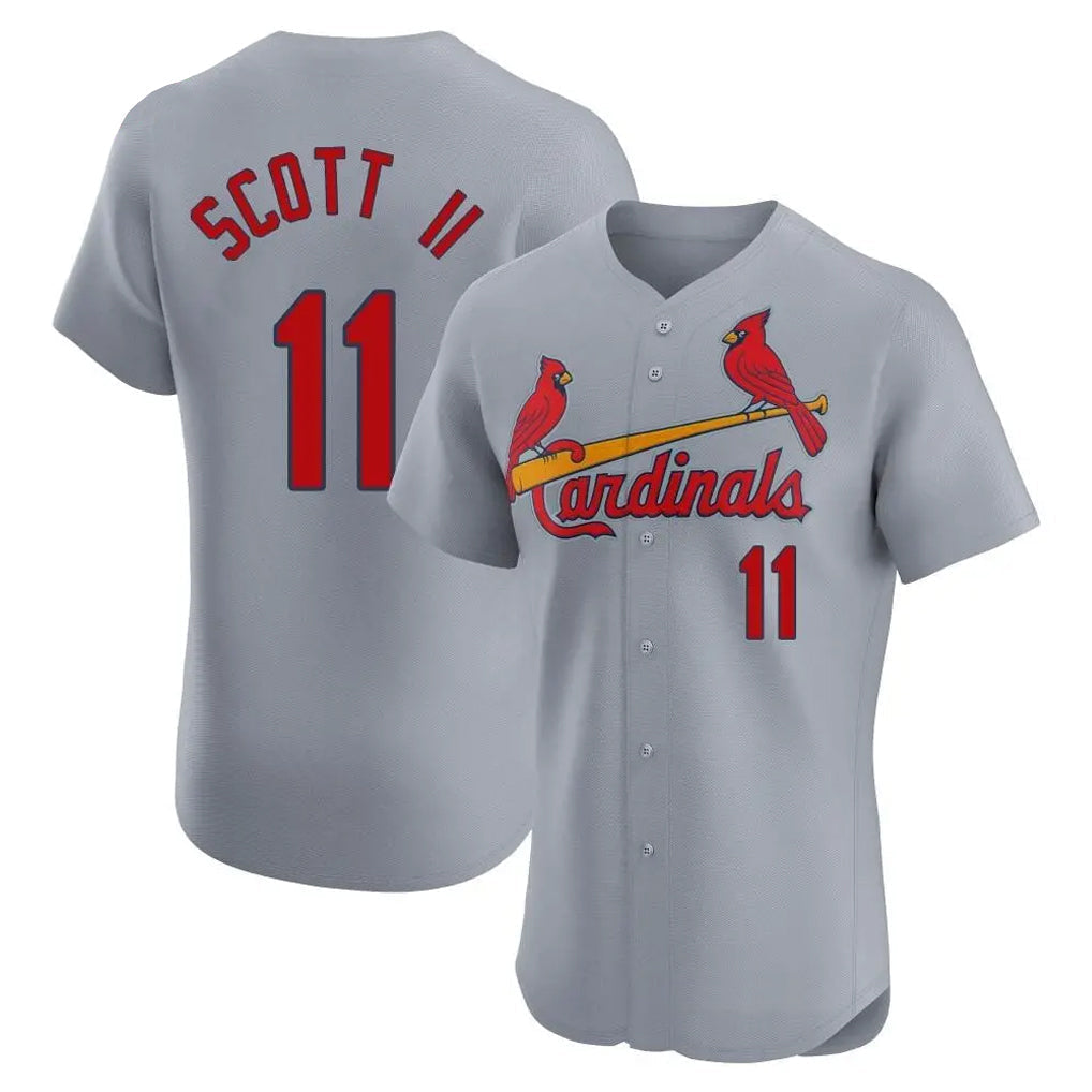 Trusc St. Louis Cardinals #11 Victor Scott II Player Gray Home Limited Elite Stitched Jerseys