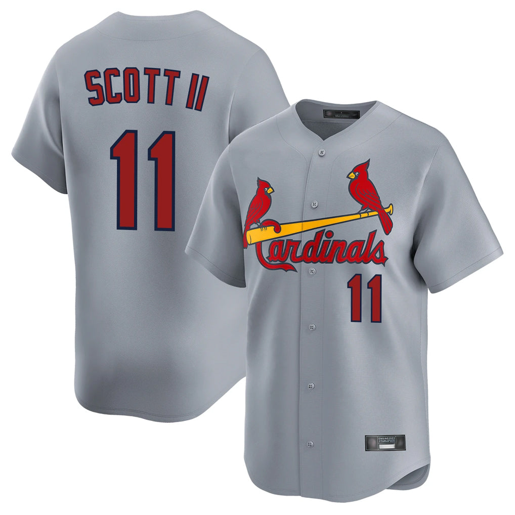 Trusc St. Louis Cardinals #11 Victor Scott II Player Gray Home Limited Stitched Jerseys