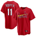 Trusc St. Louis Cardinals #11 Victor Scott II Player Red Home Game Stitched Jerseys
