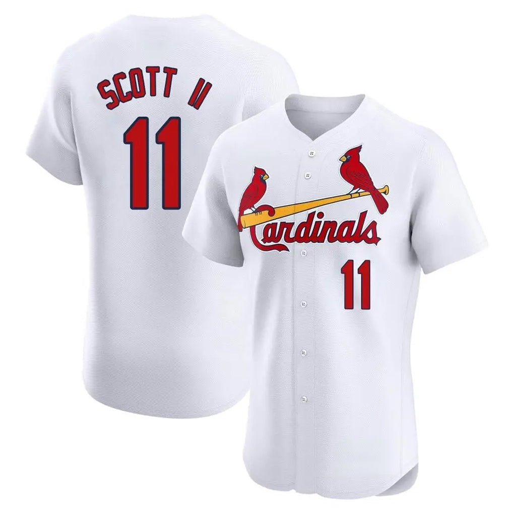 Trusc St. Louis Cardinals #11 Victor Scott II Player White Home Limited Elite Stitched Jerseys