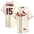 Trusc St. Louis Cardinals #15 Jose Fermin Player Cream Home Game Stitched Jerseys