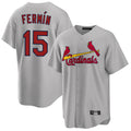 Trusc St. Louis Cardinals #15 Jose Fermin Player Gray Home Game Stitched Jerseys