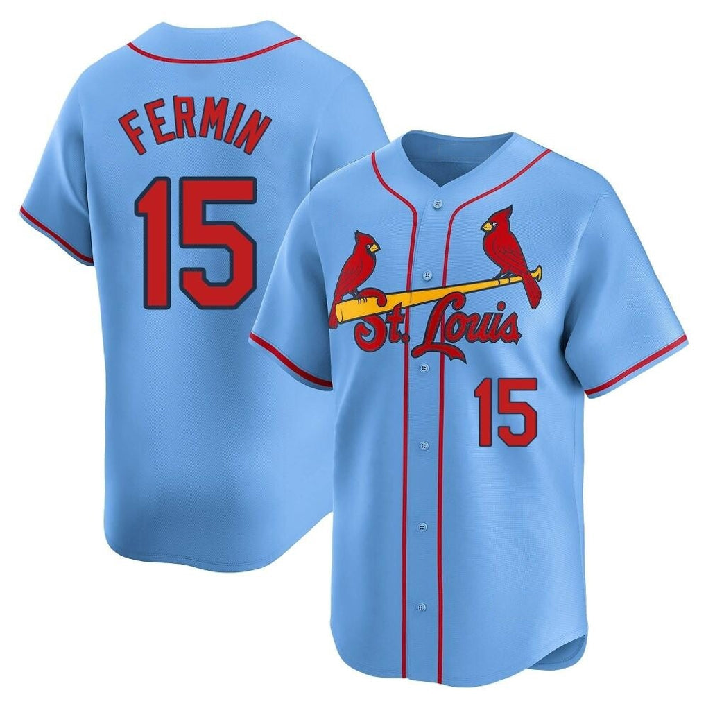 Trusc St. Louis Cardinals #15 Jose Fermin Player Light Blue Home Limited Stitched Jerseys