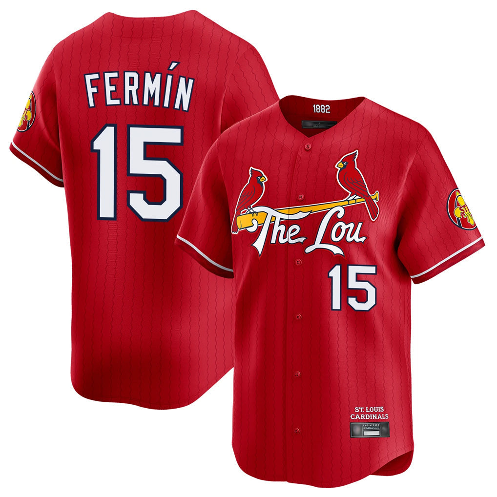 Trusc St. Louis Cardinals #15 Jose Fermin Player Red City Connect Limited Stitched Jerseys