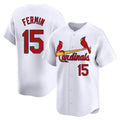 Trusc St. Louis Cardinals #15 Jose Fermin Player White Home Limited Stitched Jerseys