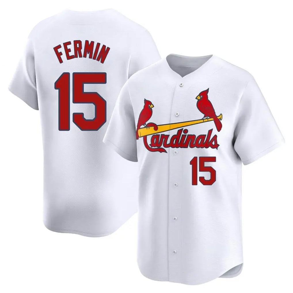 Trusc St. Louis Cardinals #15 Jose Fermin Player White Home Limited Stitched Jerseys