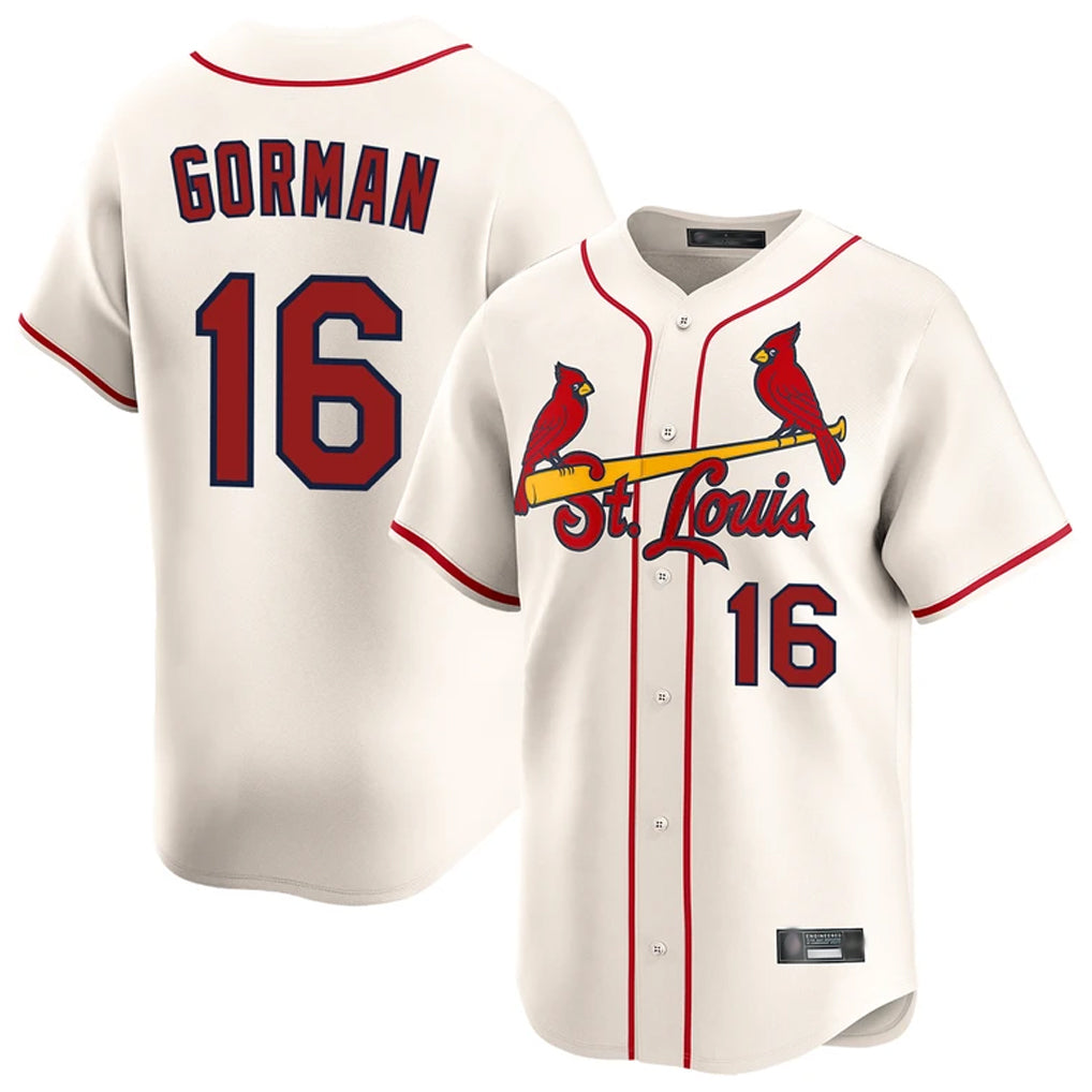 Trusc St. Louis Cardinals #16 Nolan Gorman Player Cream Home Limited Stitched Jerseys