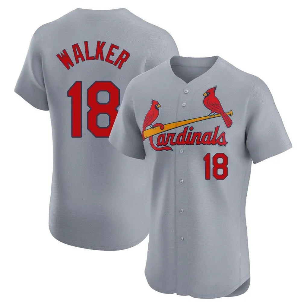 Trusc St. Louis Cardinals #18 Jordan Walker Player Gray Home Limited Elite Stitched Jerseys