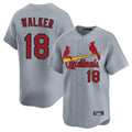 Trusc St. Louis Cardinals #18 Jordan Walker Player Gray Home Limited Stitched Jerseys