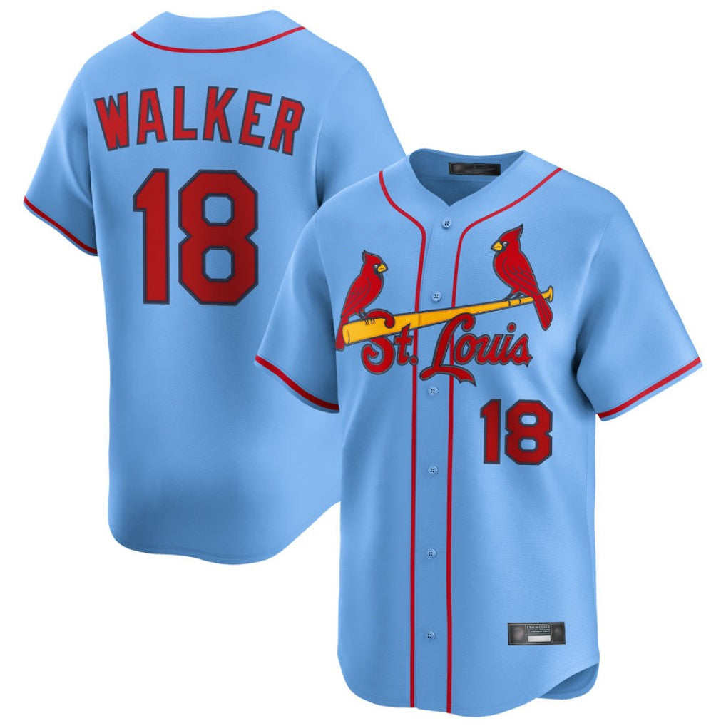 Trusc St. Louis Cardinals #18 Jordan Walker Player Light Blue Home Limited Stitched Jerseys