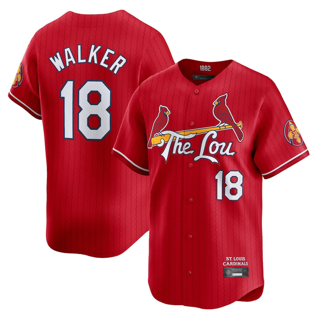 Trusc St. Louis Cardinals #18 Jordan Walker Player Red City Connect Limited Stitched Jerseys