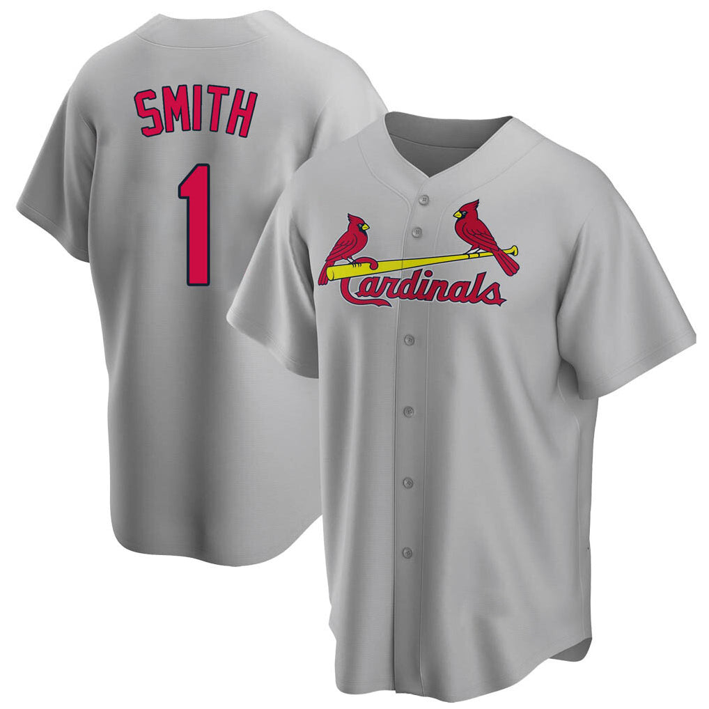 Trusc St. Louis Cardinals #1 Ozzie Smith Player Gray Home Game Stitched Jerseys
