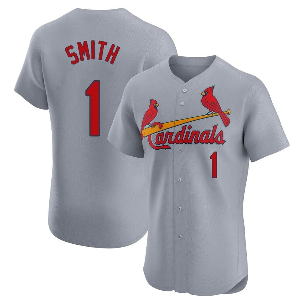 Trusc St. Louis Cardinals #1 Ozzie Smith Player Gray Home Limited Elite Stitched Jerseys
