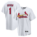 Trusc St. Louis Cardinals #1 Ozzie Smith Player White Home Game Stitched Jerseys