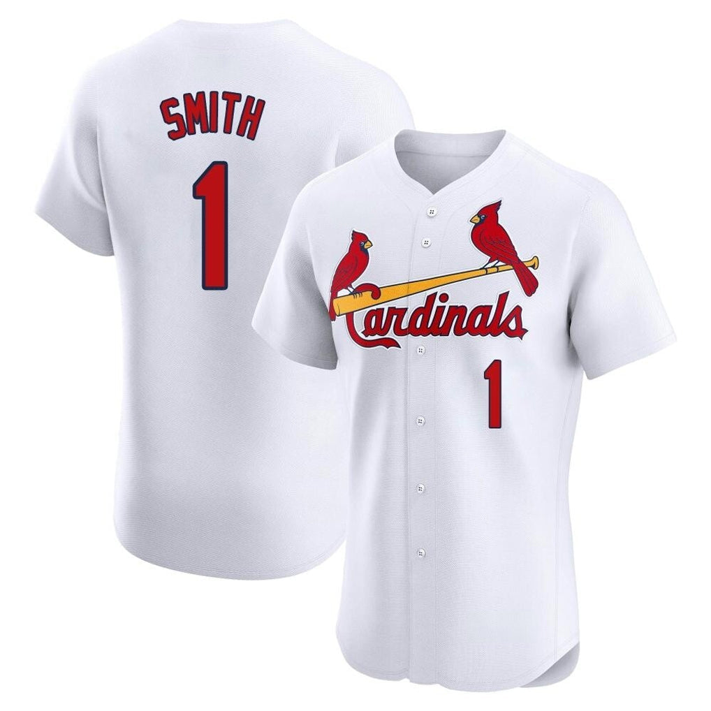 Trusc St. Louis Cardinals #1 Ozzie Smith Player White Home Limited Elite Stitched Jerseys