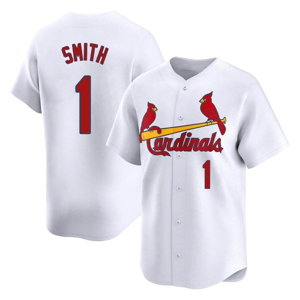 Trusc St. Louis Cardinals #1 Ozzie Smith Player White Home Limited Stitched Jerseys