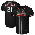 Trusc St. Louis Cardinals #21 Lars Nootbaar Player Black Carbon Fashio Game Stitched Jerseys