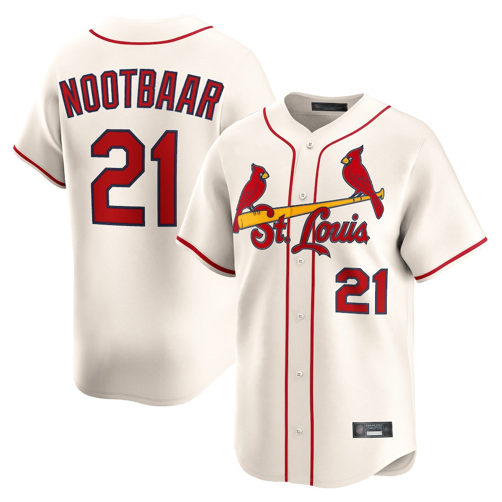 Trusc St. Louis Cardinals #21 Lars Nootbaar Player Cream Home Limited Stitched Jerseys