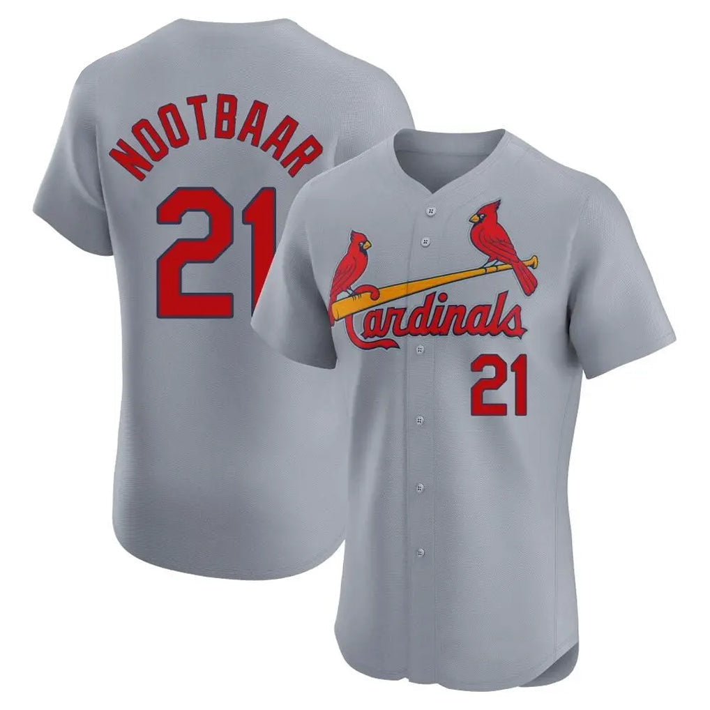 Trusc St. Louis Cardinals #21 Lars Nootbaar Player Gary Home Limited Elite Stitched Jerseys