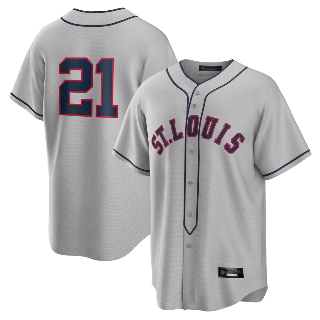 Trusc St. Louis Cardinals #21 Lars Nootbaar Player Gray Classic Replica Game Stitched Jerseys