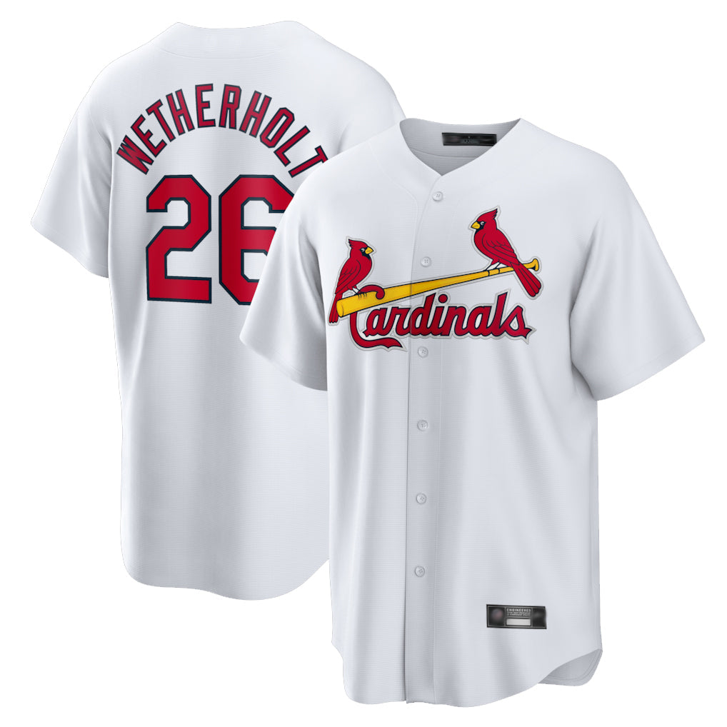Trusc St. Louis Cardinals #26 JJ Wetherholt Player White Home Game Stitched Jerseys