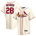Trusc St. Louis Cardinals #28 Nolan Arenado Player Cream Home Game Stitched Jerseys